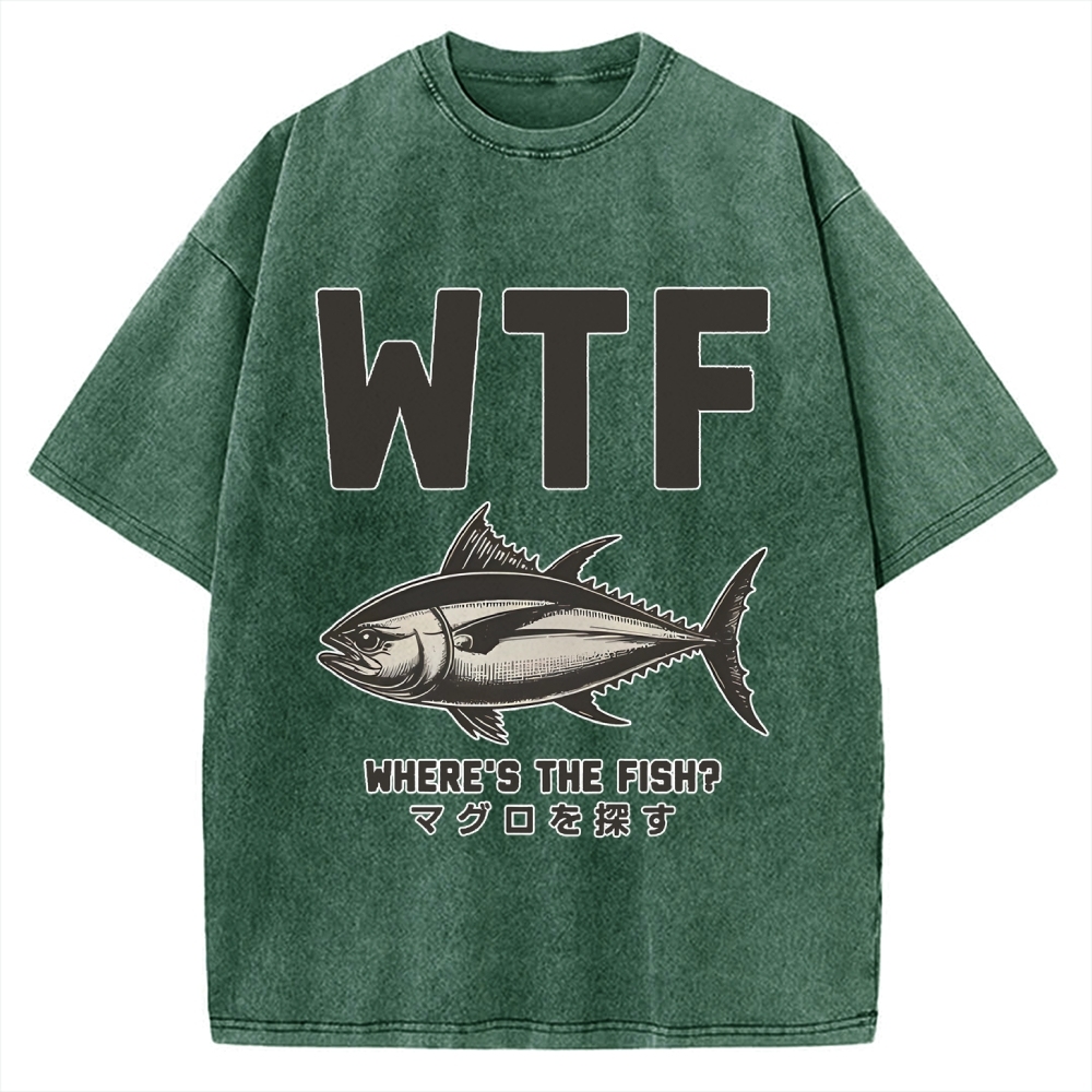 Where‘s The Fish Vintage Washed T-shirt