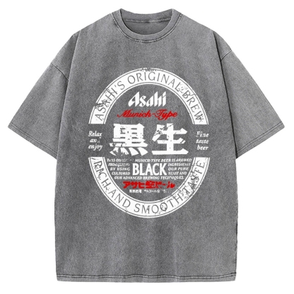 Japanese Dark Beer Vintage Washed T-shirt