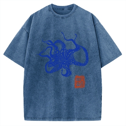 Octopus Lacking Serotonin Vintage Washed T-shirt