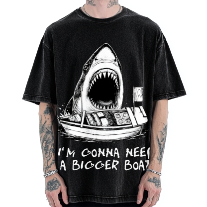 Shark Eating Sushi Vintage Washed T-shirt
