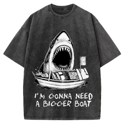 Shark Eating Sushi Vintage Washed T-shirt