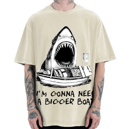 Shark Eating Sushi Vintage Washed T-shirt