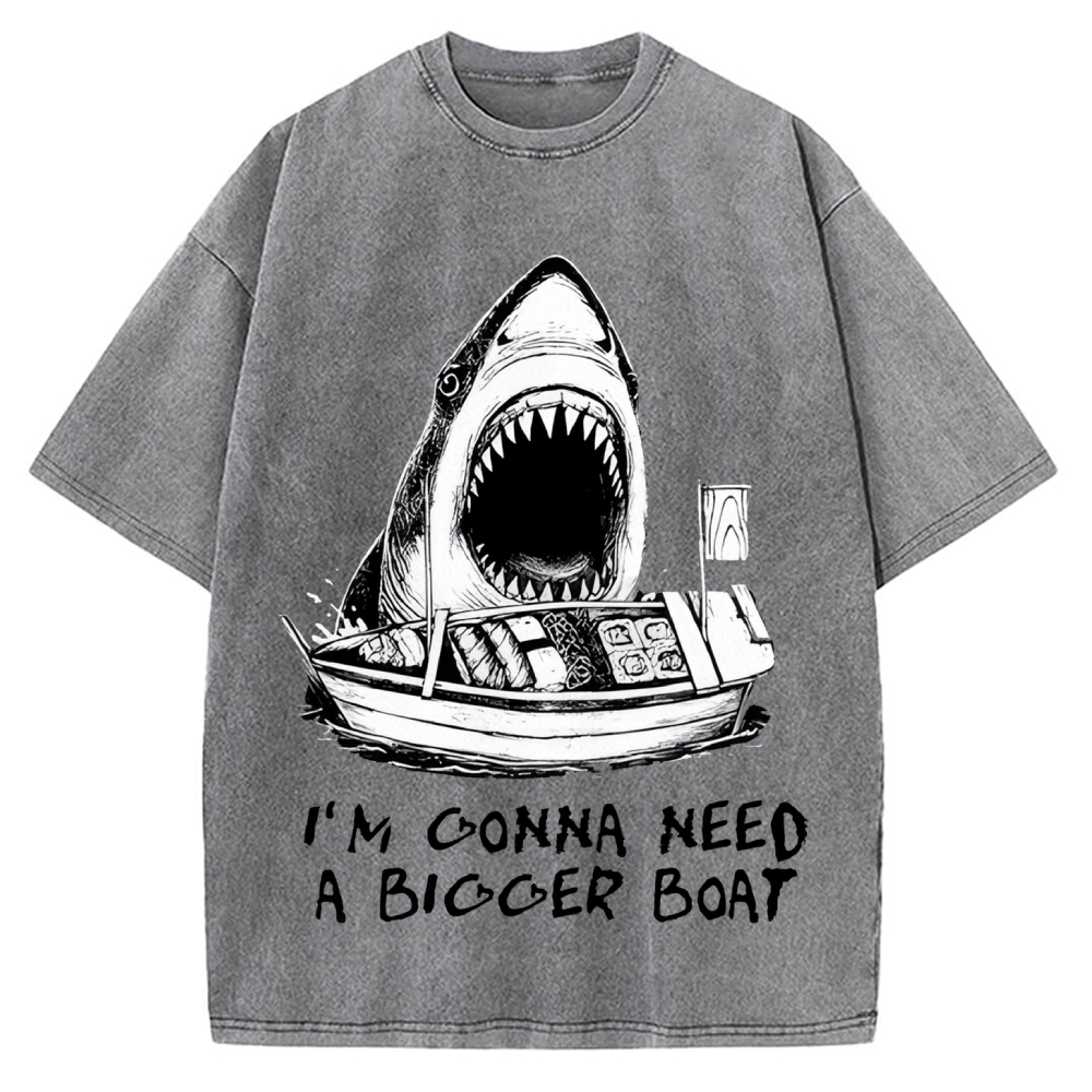Shark Eating Sushi Vintage Washed T-shirt