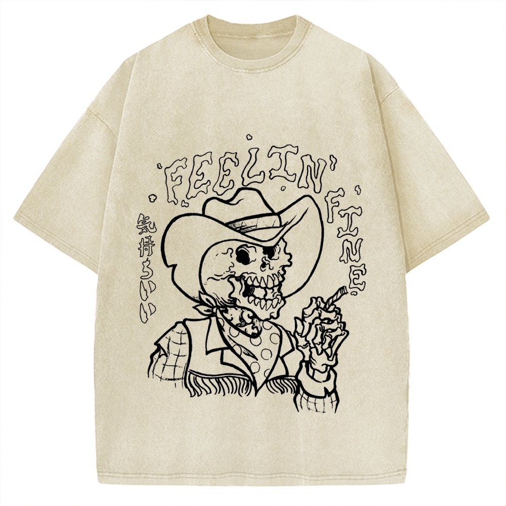 Feelin Fine Skeleton Vintage Washed T-shirt