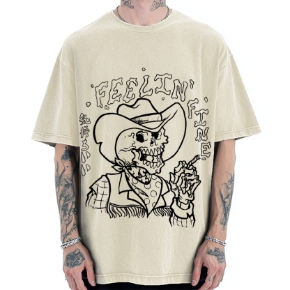 Feelin Fine Skeleton Vintage Washed T-shirt
