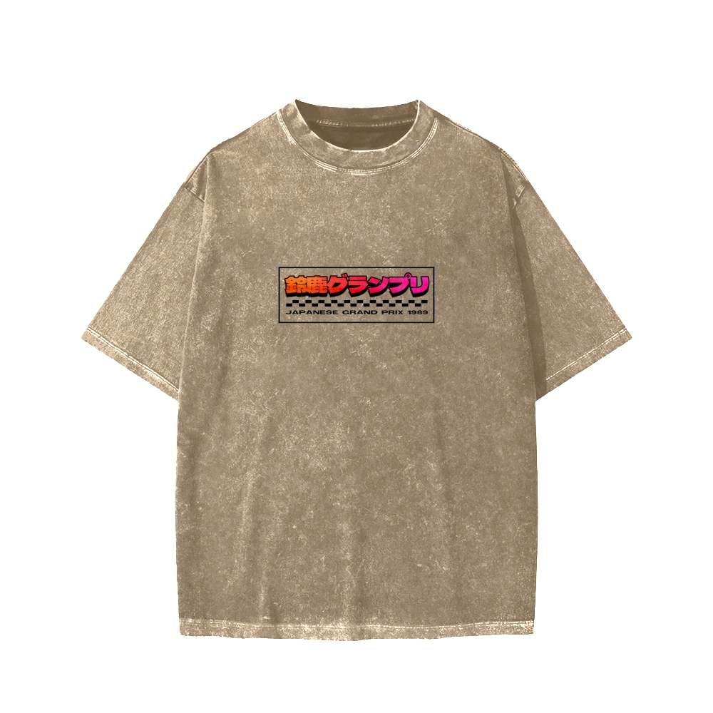 Tokyo-Assassin Japanese Grand Prix 1989  Front And Back Printing Washed T-shirt
