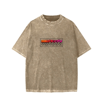 Tokyo-Assassin Japanese Grand Prix 1989  Front And Back Printing Washed T-shirt