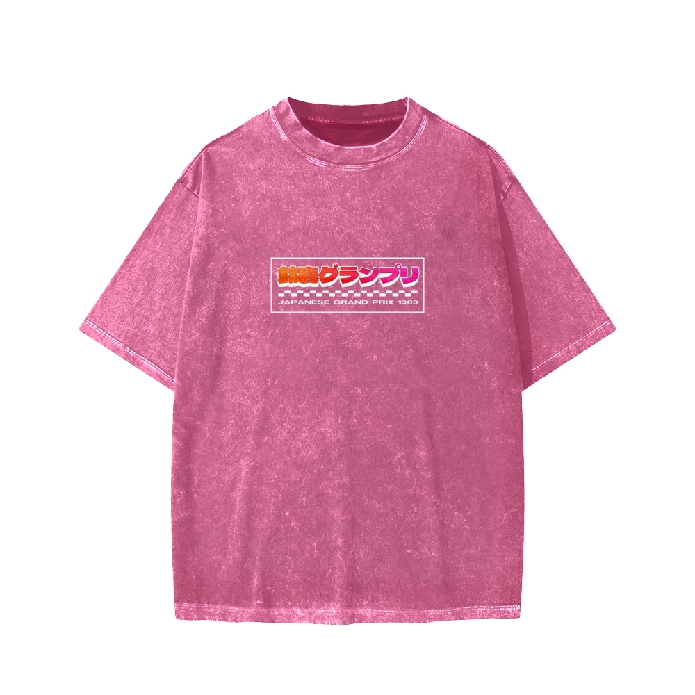 Tokyo-Assassin Japanese Grand Prix 1989  Front And Back Printing Washed T-shirt