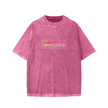 Tokyo-Assassin Japanese Grand Prix 1989  Front And Back Printing Washed T-shirt