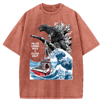 You Need a Bigger Boat Funny Vintage Washed T-shirt