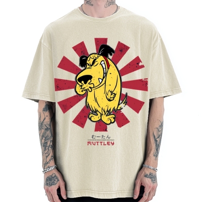 Muttley Retro Japanese Vintage Washed T-shirt