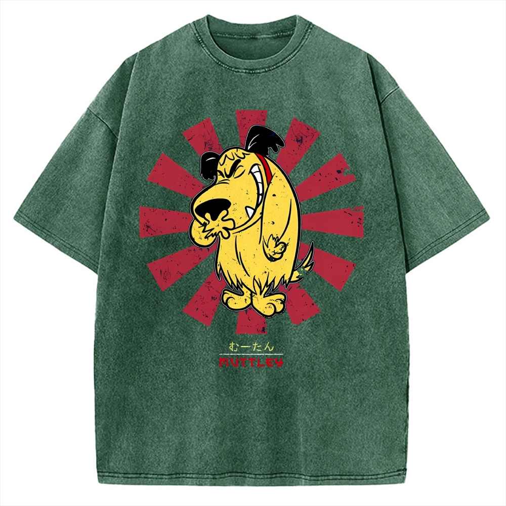 Muttley Retro Japanese Vintage Washed T-shirt