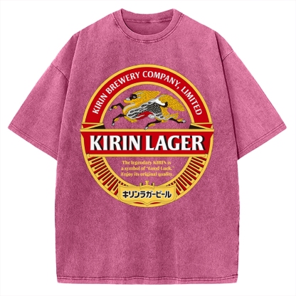 Kirin Lager Black Beer Vintage Washed T-shirt