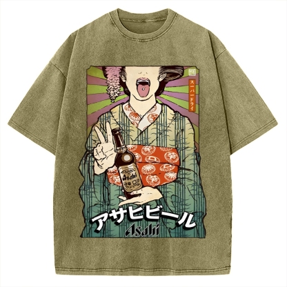 Beer Vintage Washed T-shirt