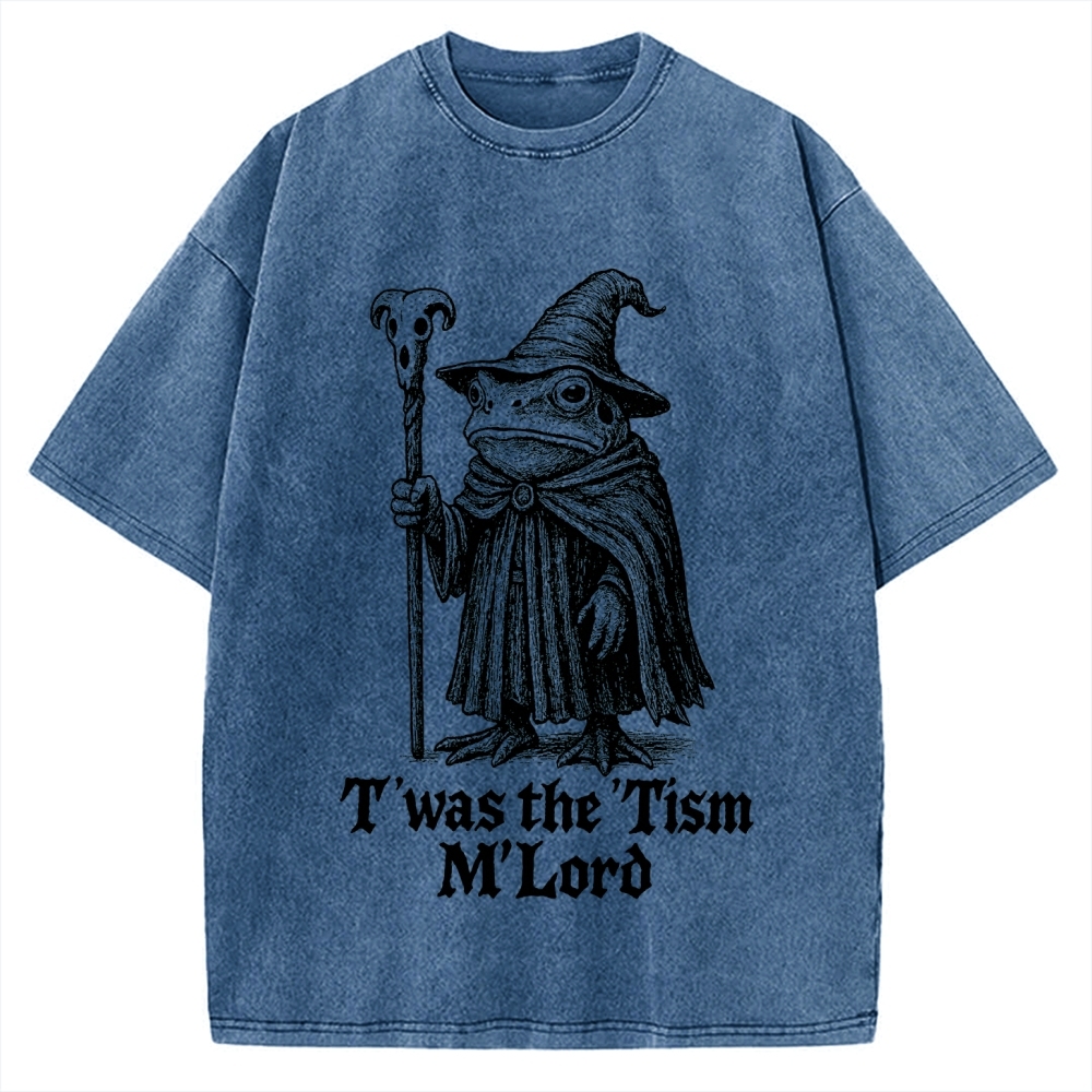 T'was The 'Tism M'Load Funny Frog Vintage Washed T-shirt