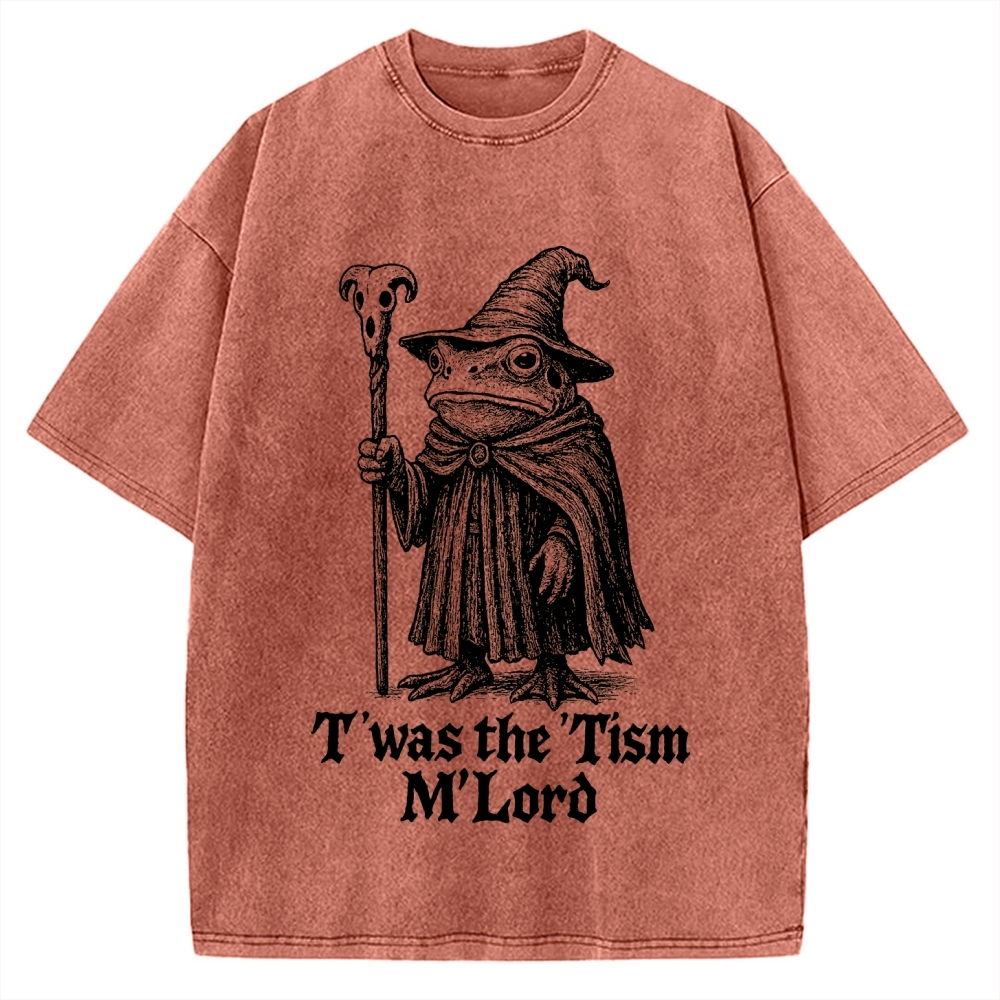 T'was The 'Tism M'Load Funny Frog Vintage Washed T-shirt