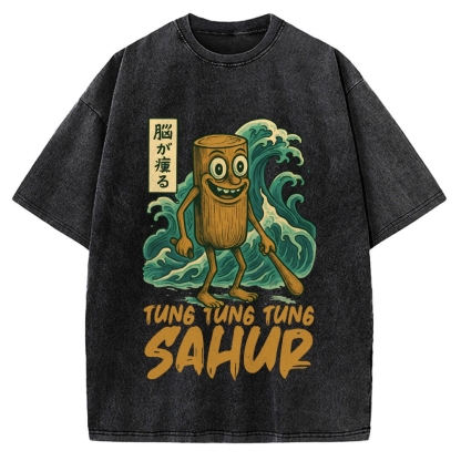 Tung Tung Tung Sahur Vintage Washed T-shirt