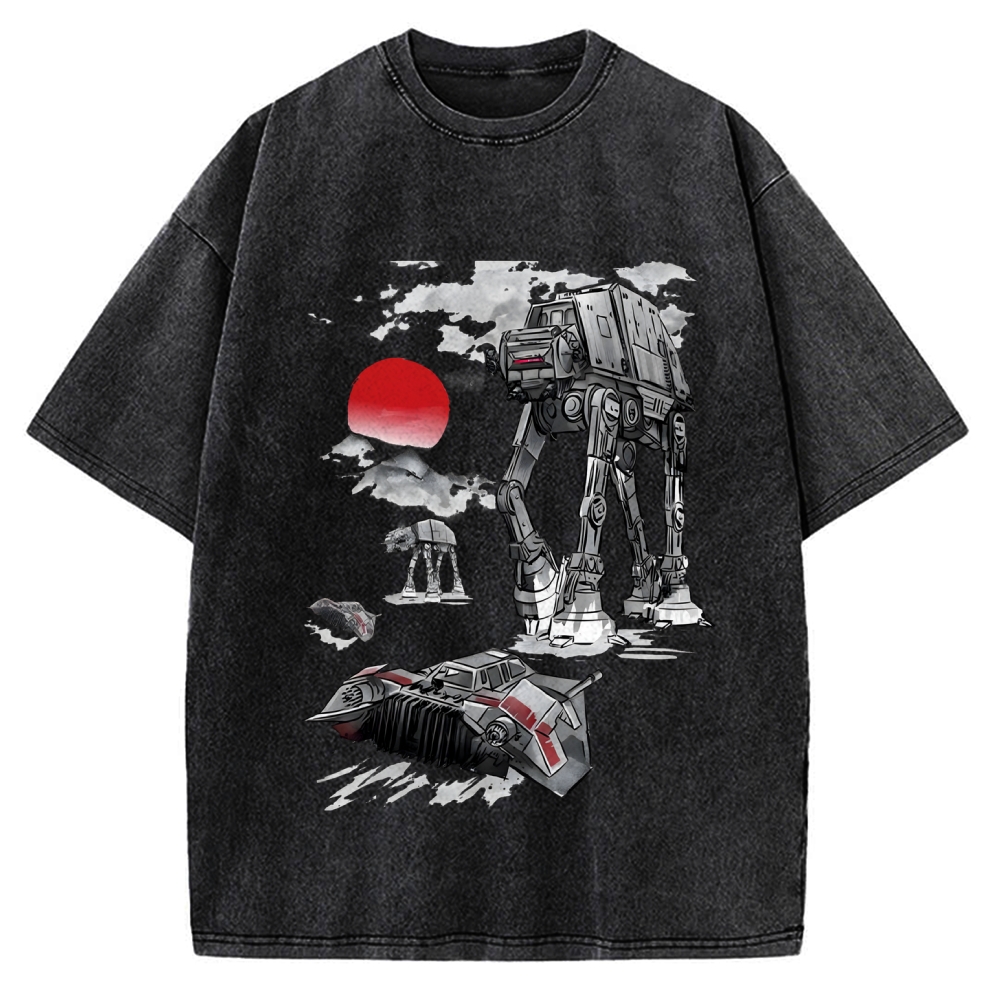 Defense of Echo Base sumi-e Vintage Washed T-shirt