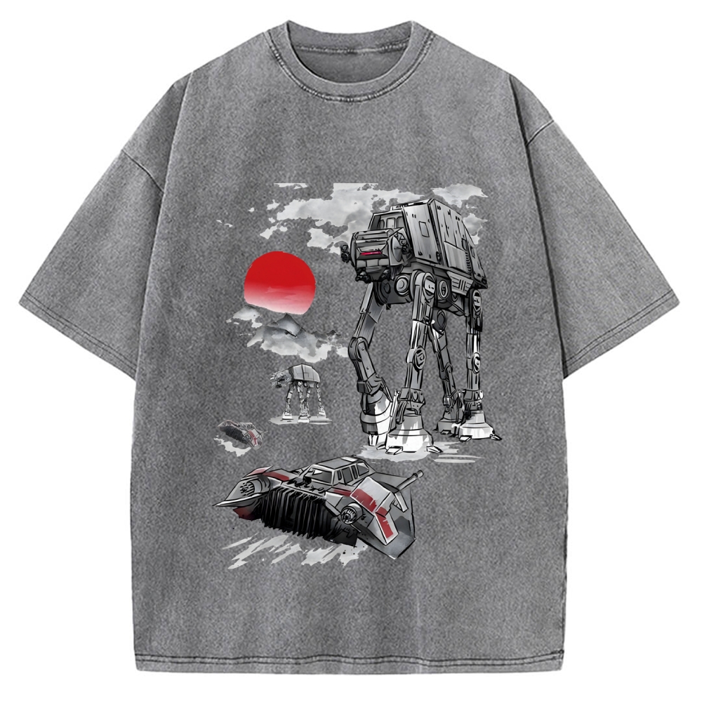 Defense of Echo Base sumi-e Vintage Washed T-shirt