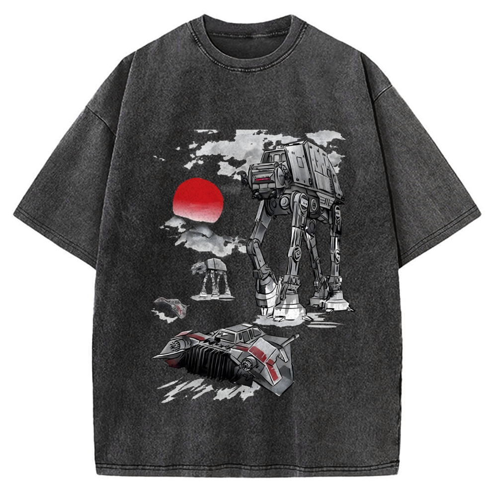 Defense of Echo Base sumi-e Vintage Washed T-shirt