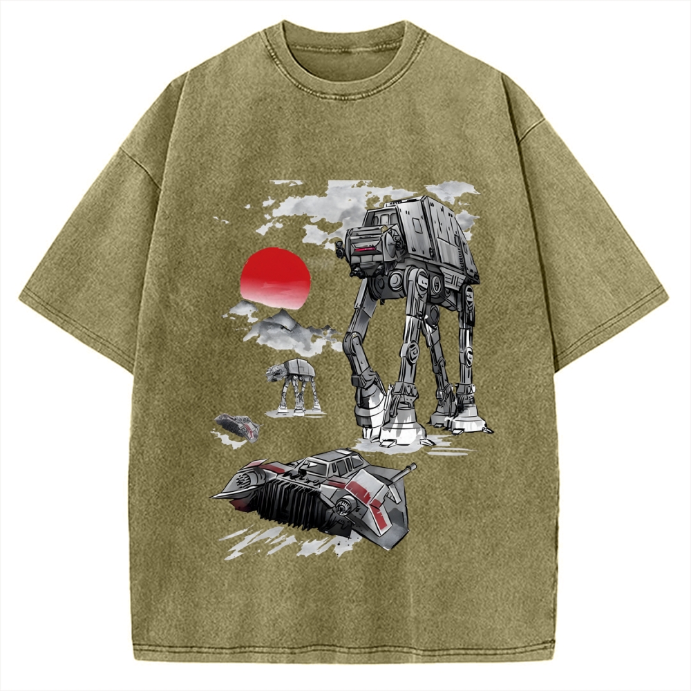 Defense of Echo Base sumi-e Vintage Washed T-shirt