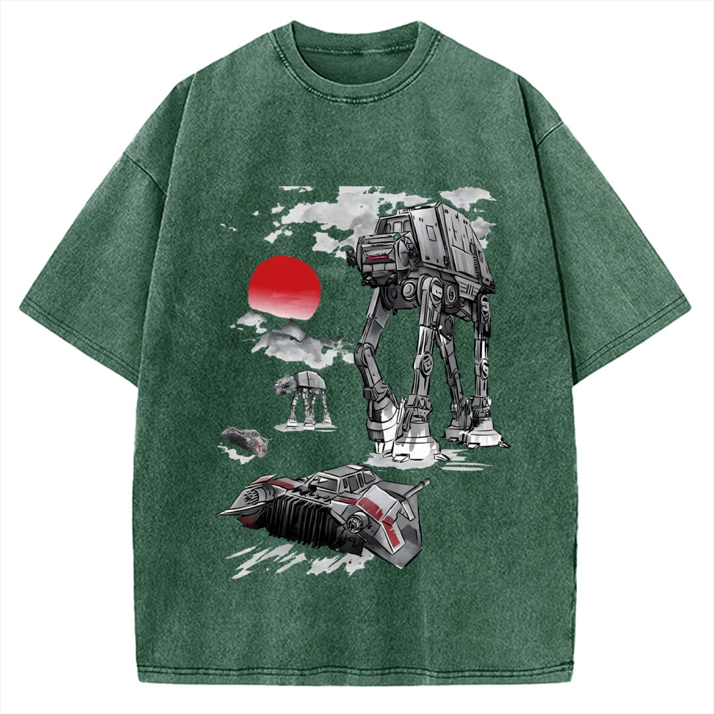 Defense of Echo Base sumi-e Vintage Washed T-shirt