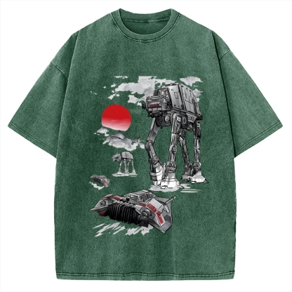 Defense of Echo Base sumi-e Vintage Washed T-shirt