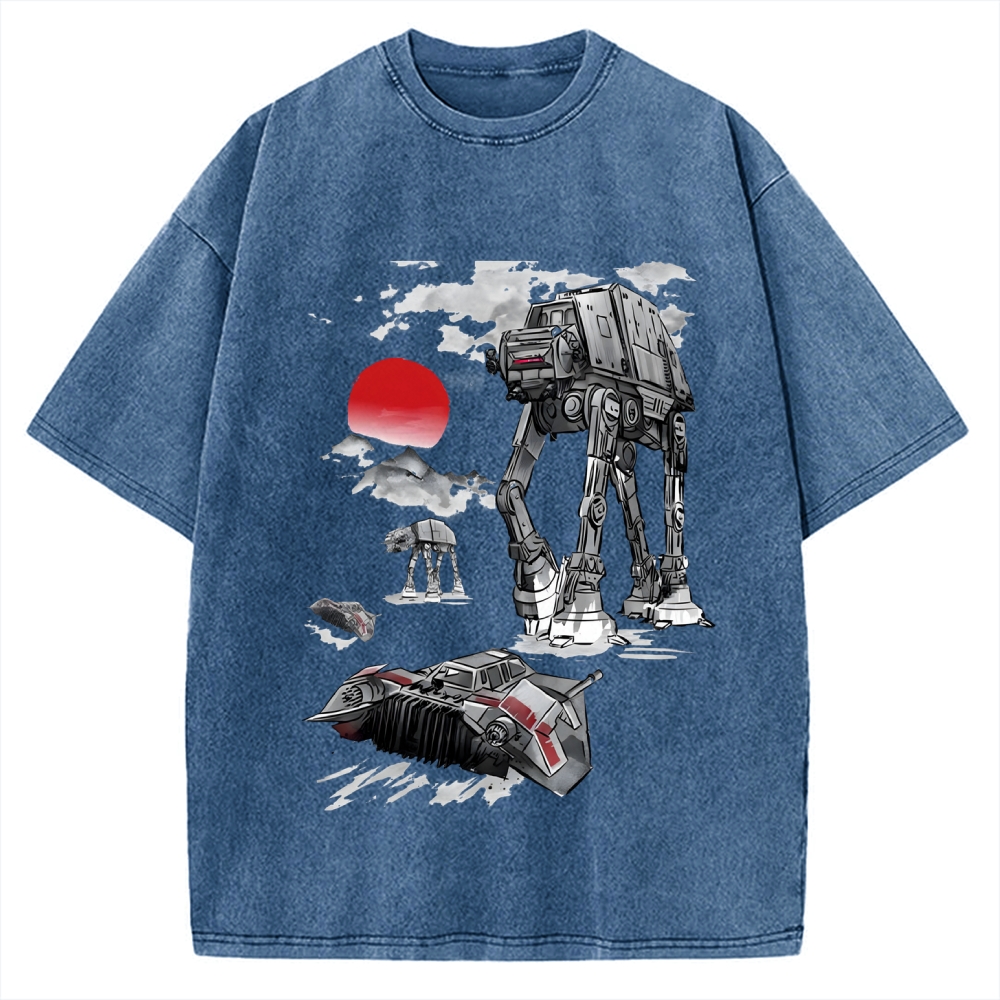 Defense of Echo Base sumi-e Vintage Washed T-shirt