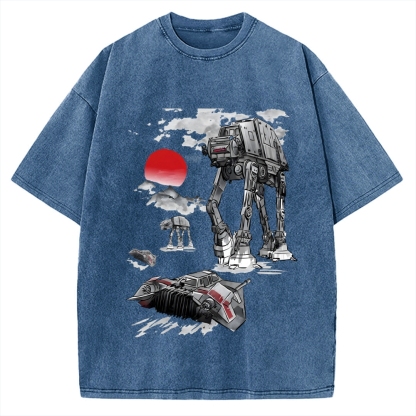 Defense of Echo Base sumi-e Vintage Washed T-shirt