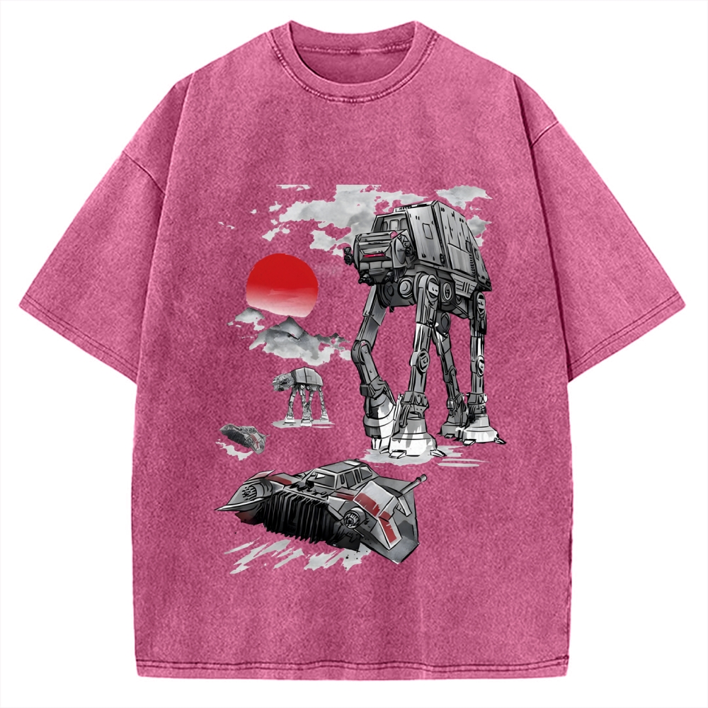 Defense of Echo Base sumi-e Vintage Washed T-shirt