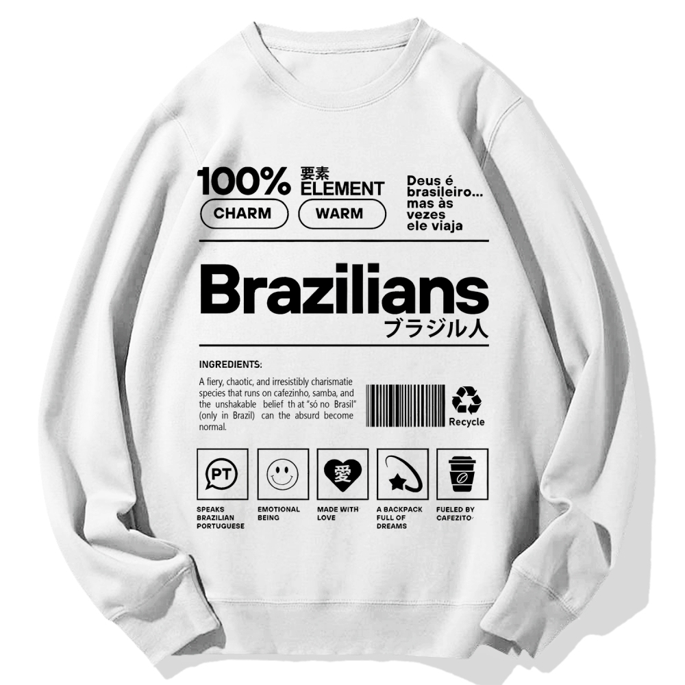 Tokyo-Assassin Brazilians Japanese Kanji Katakana Cotton Sweatshirt