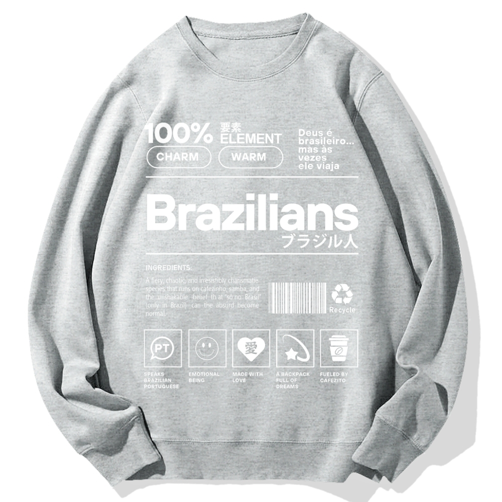 Tokyo-Assassin Brazilians Japanese Kanji Katakana Cotton Sweatshirt