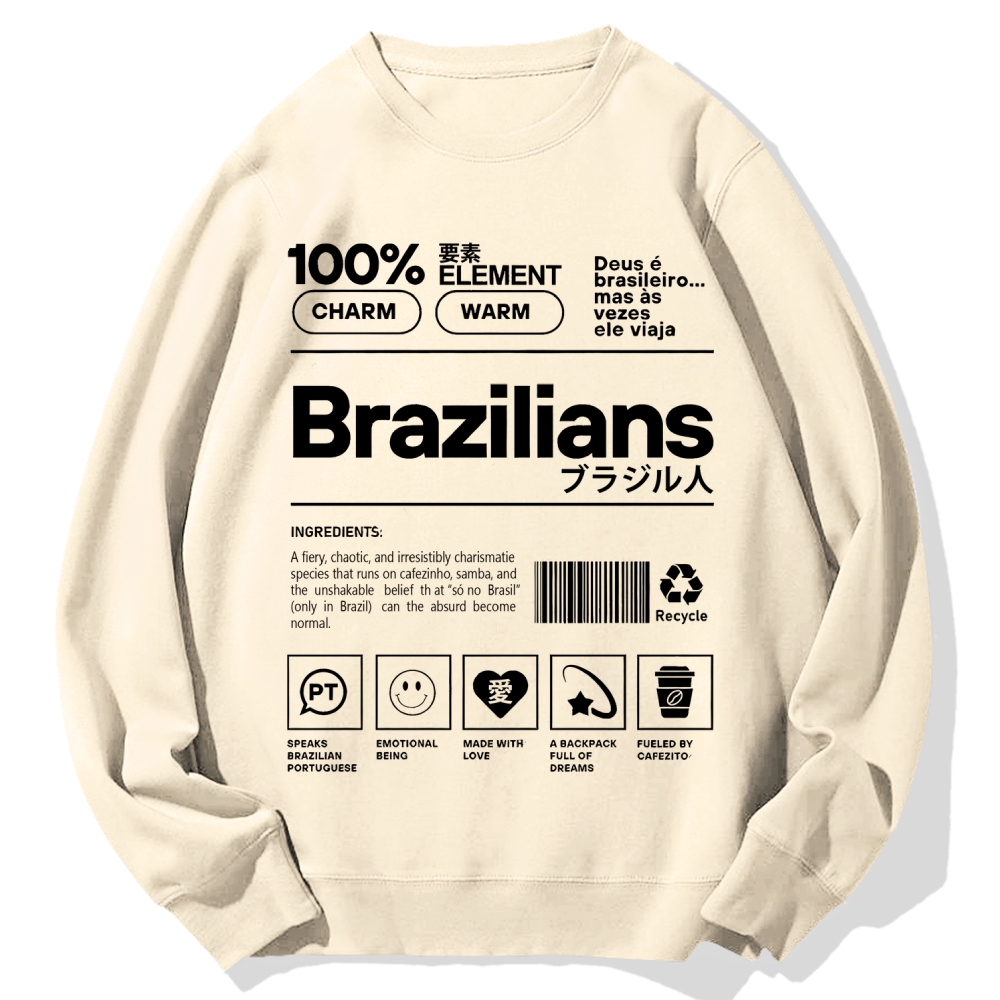 Tokyo-Assassin Brazilians Japanese Kanji Katakana Cotton Sweatshirt