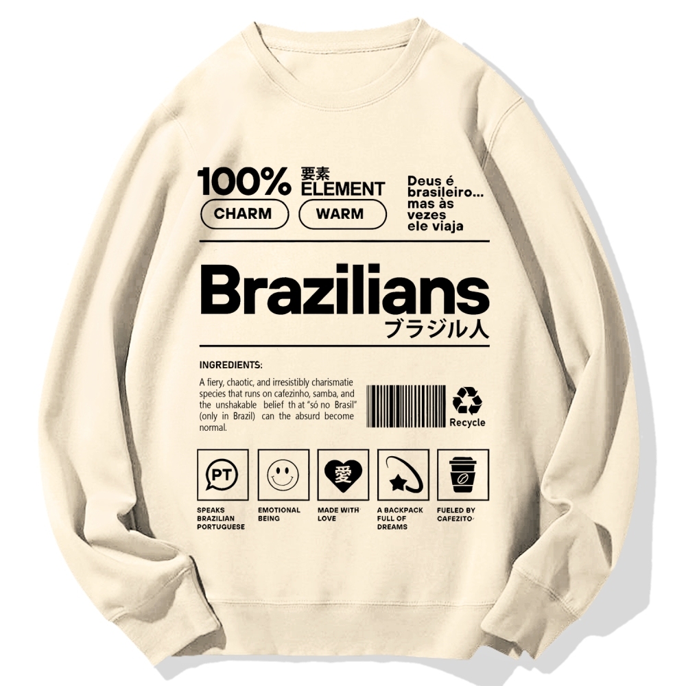 Tokyo-Assassin Brazilians Japanese Kanji Katakana Cotton Sweatshirt