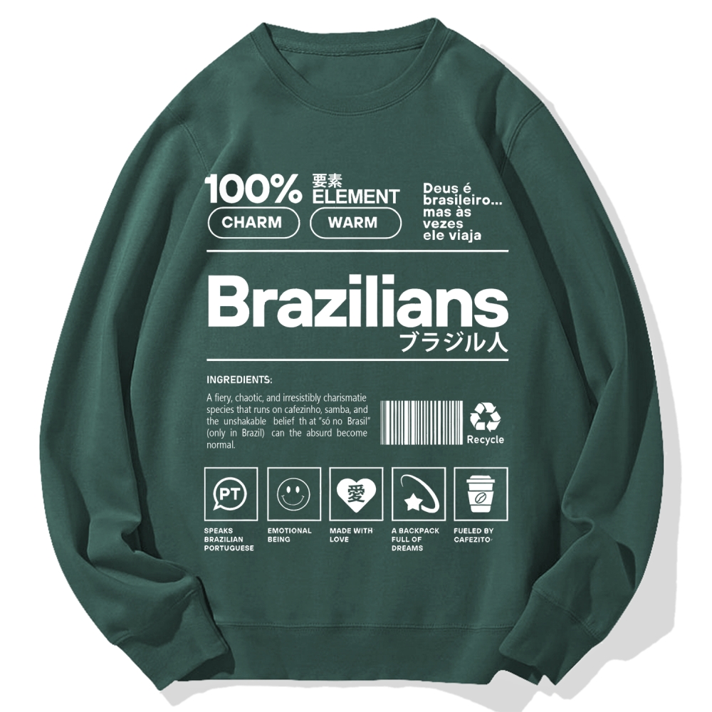 Tokyo-Assassin Brazilians Japanese Kanji Katakana Cotton Sweatshirt