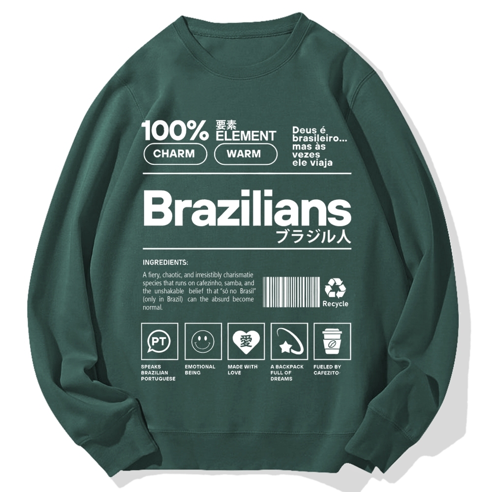 Tokyo-Assassin Brazilians Japanese Kanji Katakana Cotton Sweatshirt