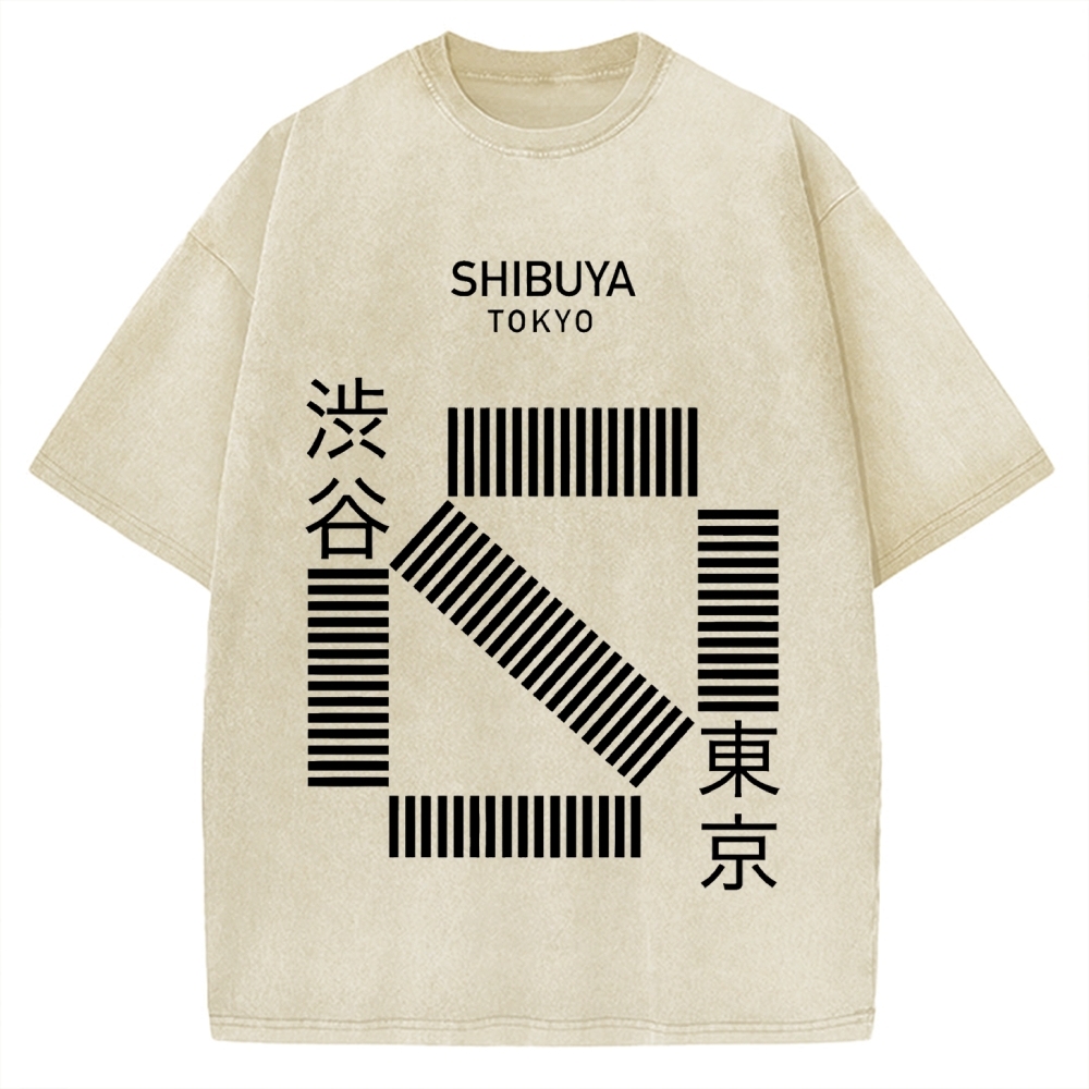 Shibuya Tokyo Vintage Washed T-shirt