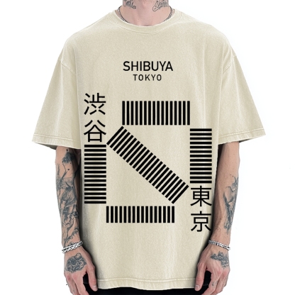 Shibuya Tokyo Vintage Washed T-shirt