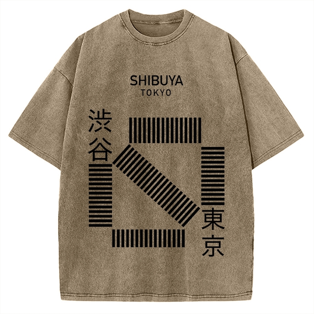 Shibuya Tokyo Vintage Washed T-shirt