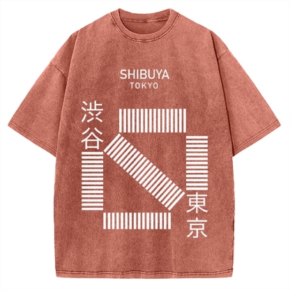 Shibuya Tokyo Vintage Washed T-shirt