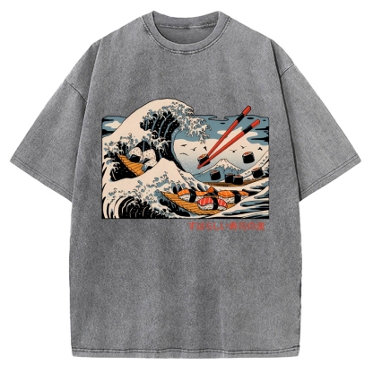 The Great Sushi Wave Vintage Washed T-shirt