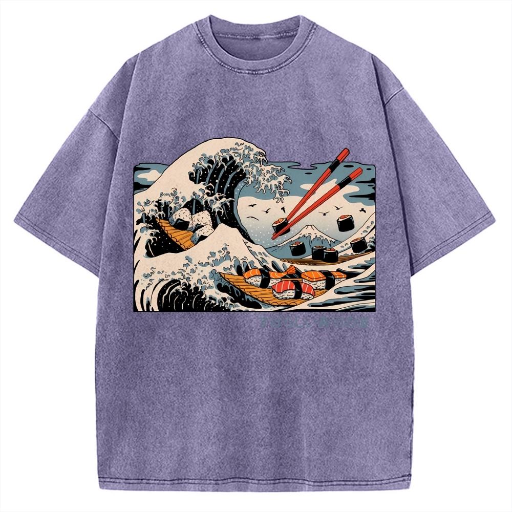 The Great Sushi Wave Vintage Washed T-shirt