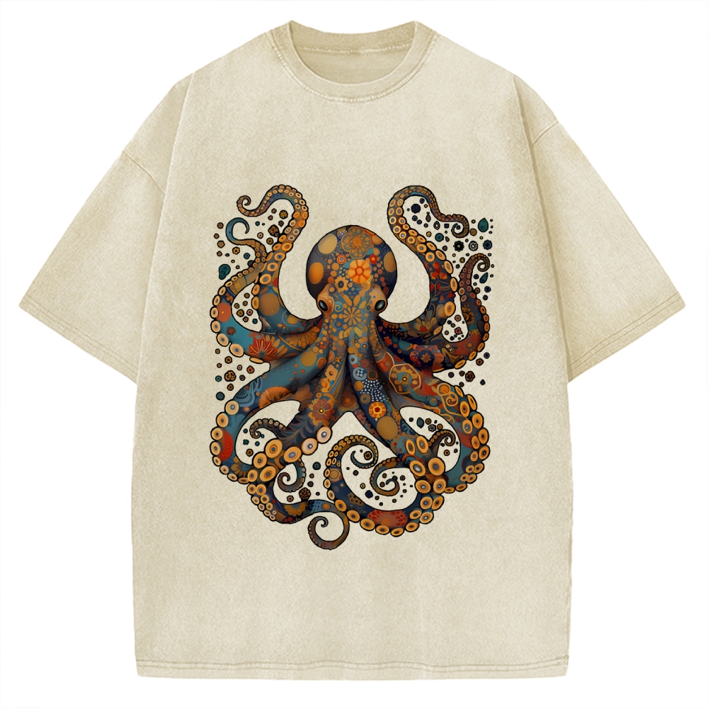 Octopus Vintage Washed T-shirt