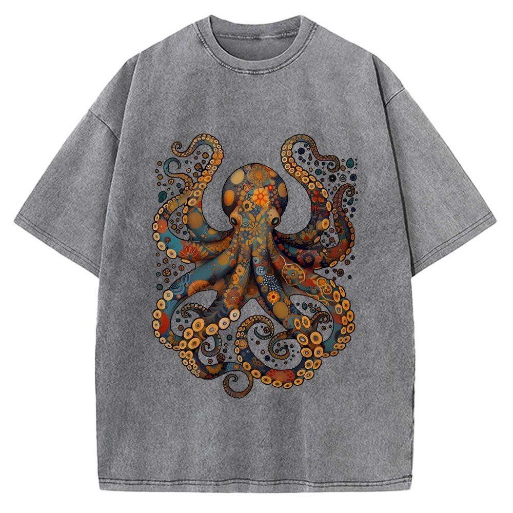 Octopus Vintage Washed T-shirt