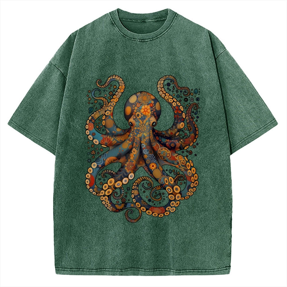 Octopus Vintage Washed T-shirt
