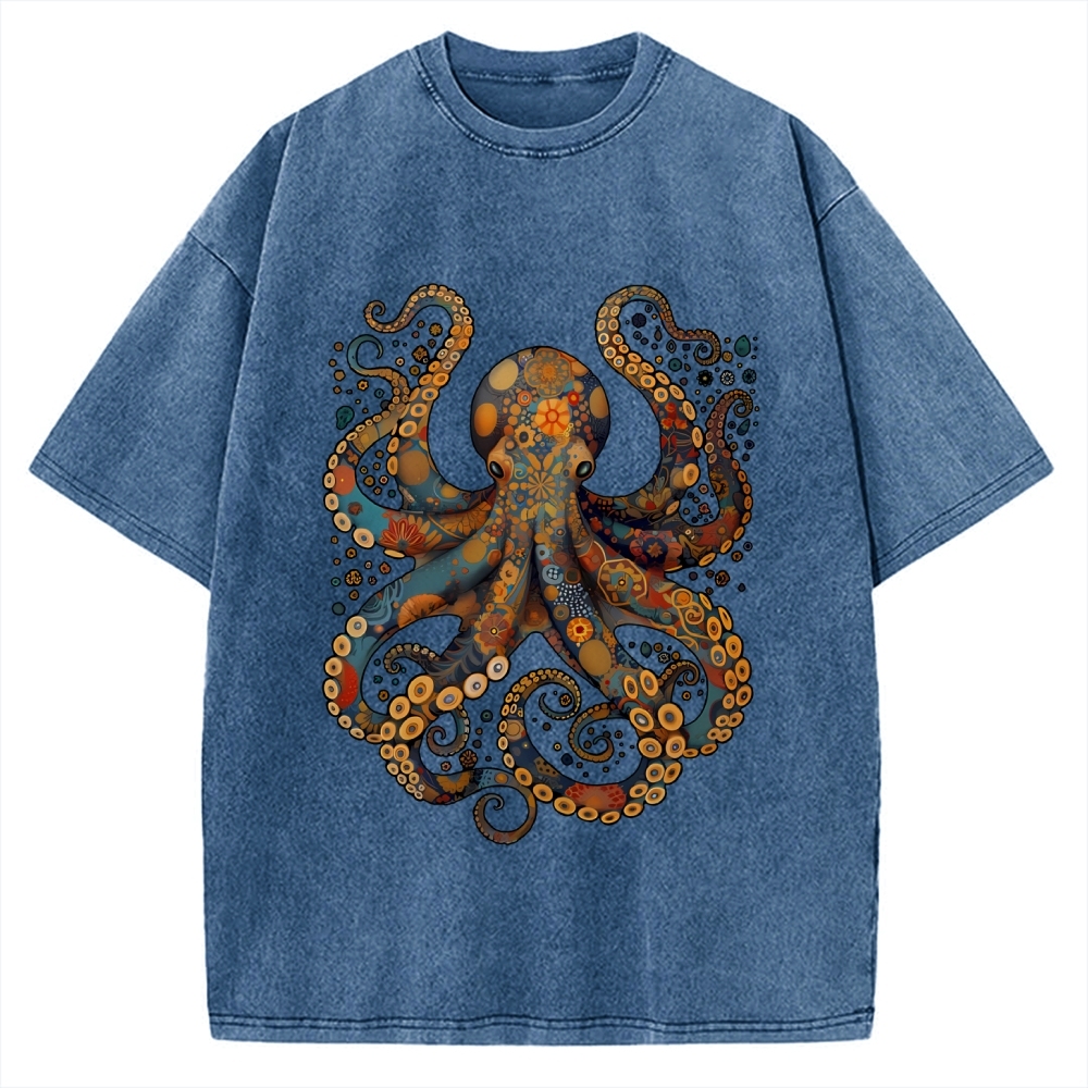 Octopus Vintage Washed T-shirt