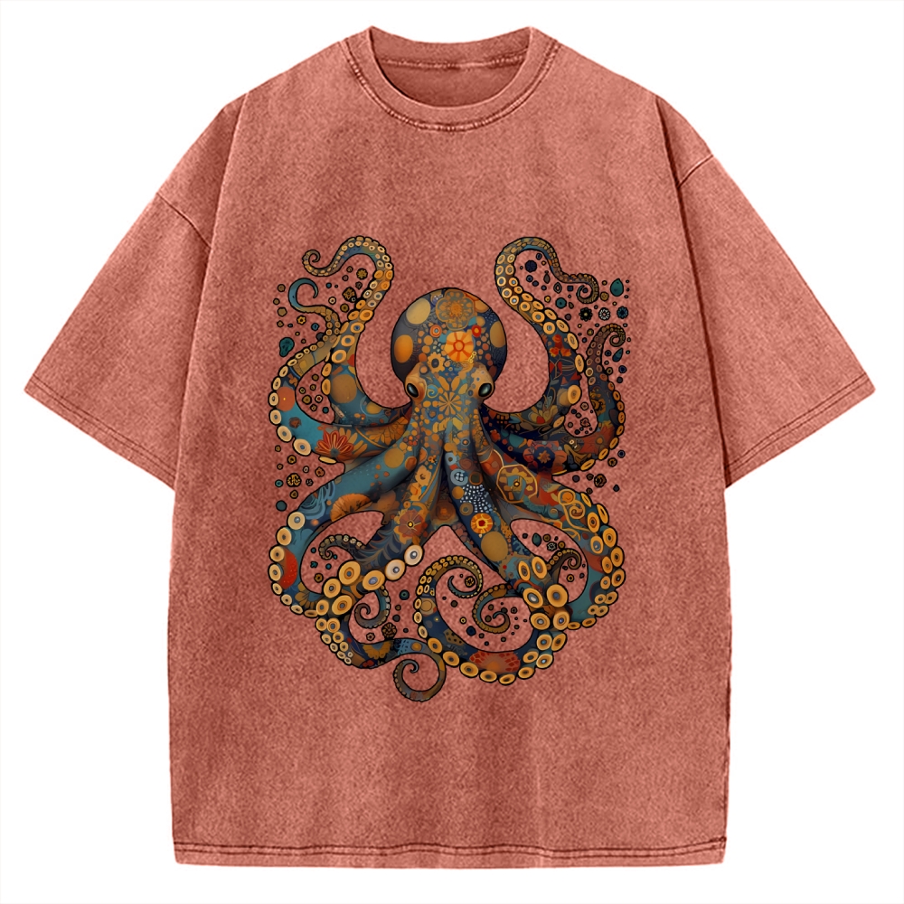 Octopus Vintage Washed T-shirt