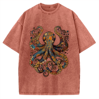 Octopus Vintage Washed T-shirt