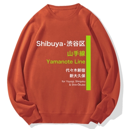 Yamanote Line Cotton Sweatshirt