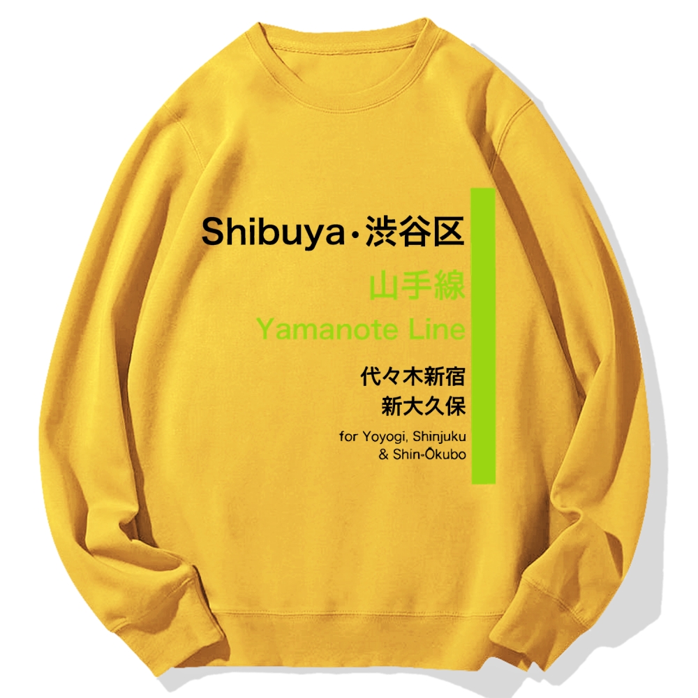 Yamanote Line Cotton Sweatshirt